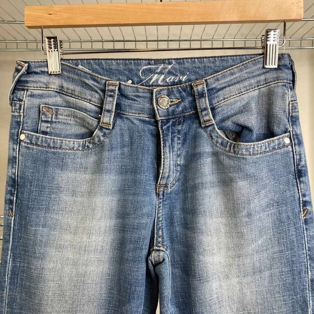 Mavi Women's Abbie Flared Bootcut Denim Jeans Sz 27/32‎ Flap Back Pocket Western